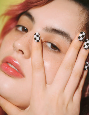 INCOCO TOKYO - Black Checker - Nail Sheet